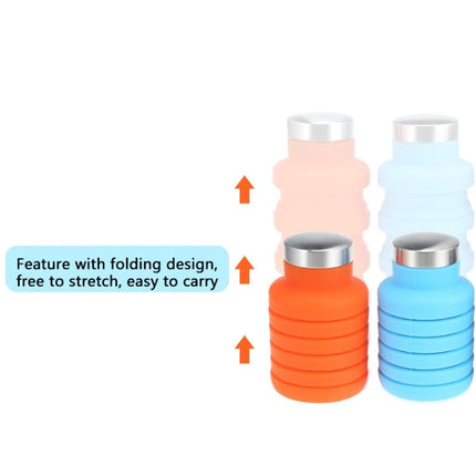 Portable Silicone Water Bottle Retractable Folding Coffee Bottle Outdoor Travel Drinking Sport Drink Kettle,Capacity:500ml - DealBuddy
