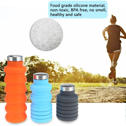 Portable Silicone Water Bottle Retractable Folding Coffee Bottle Outdoor Travel Drinking Sport Drink Kettle,Capacity:500ml - DealBuddy