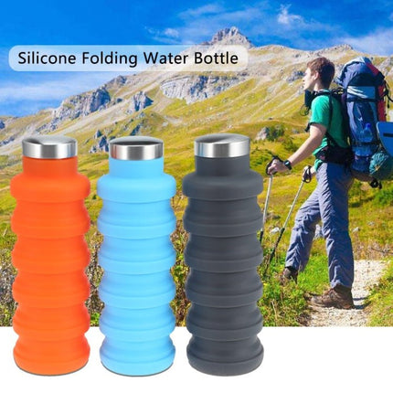 Portable Silicone Water Bottle Retractable Folding Coffee Bottle Outdoor Travel Drinking Sport Drink Kettle,Capacity:500ml - DealBuddy