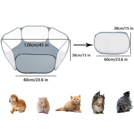 Portable Small Animal Game Fence Folding Outdoor Interior Pet Tent, Blue Opp Bag, Black Opp Bag, Pink Opp Bag - DealBuddy