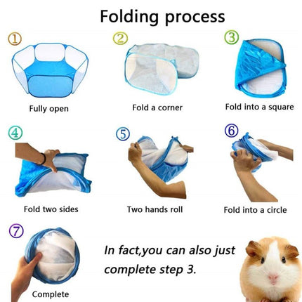 Portable Small Animal Game Fence Folding Outdoor Interior Pet Tent, Blue Opp Bag, Black Opp Bag, Pink Opp Bag - DealBuddy