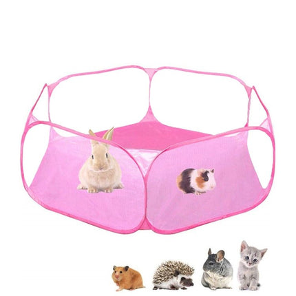 Portable Small Animal Game Fence Folding Outdoor Interior Pet Tent, Blue Opp Bag, Black Opp Bag, Pink Opp Bag - DealBuddy