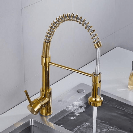 Premium Kitchen Faucet – 360° Swivel, Single Lever, Pull - Out Spray - DealBuddy