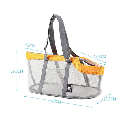 Pttie Baggie Panoramic Breathable Dog Outing Handbag, 0901A Grey + Black, 0901B Grey + Blue, 0901C Grey + Orange - DealBuddy
