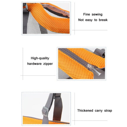 Pttie Baggie Panoramic Breathable Dog Outing Handbag, 0901A Grey + Black, 0901B Grey + Blue, 0901C Grey + Orange - DealBuddy