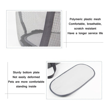 Pttie Baggie Panoramic Breathable Dog Outing Handbag, 0901A Grey + Black, 0901B Grey + Blue, 0901C Grey + Orange - DealBuddy