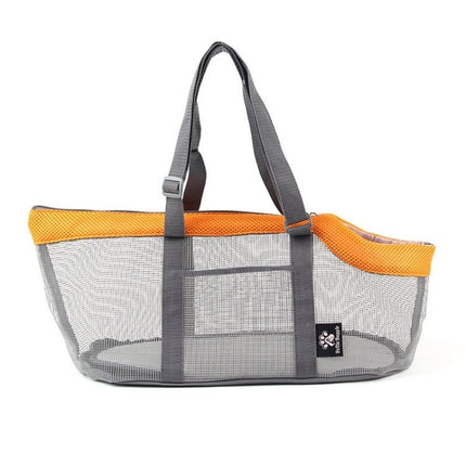 Pttie Baggie Panoramic Breathable Dog Outing Handbag, 0901A Grey + Black, 0901B Grey + Blue, 0901C Grey + Orange - DealBuddy