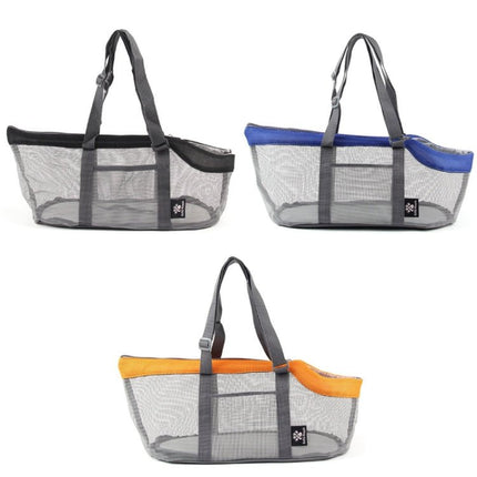 Pttie Baggie Panoramic Breathable Dog Outing Handbag, 0901A Grey + Black, 0901B Grey + Blue, 0901C Grey + Orange - DealBuddy
