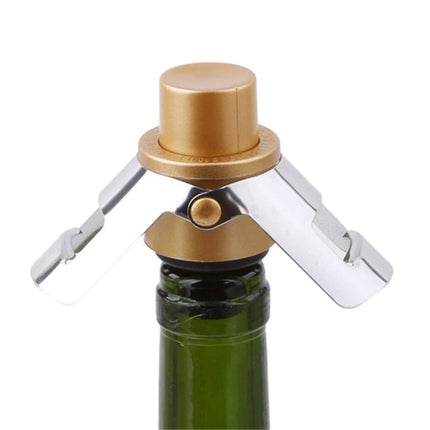 Push - button Stainless Steel Pumping Champagne Stopper Sparkling Champagne Snap Wing Vacuum Wine Stopper - DealBuddy