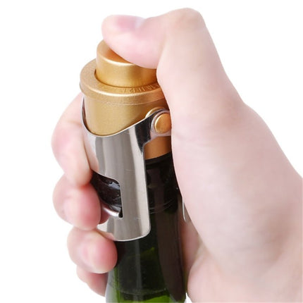 Push - button Stainless Steel Pumping Champagne Stopper Sparkling Champagne Snap Wing Vacuum Wine Stopper - DealBuddy