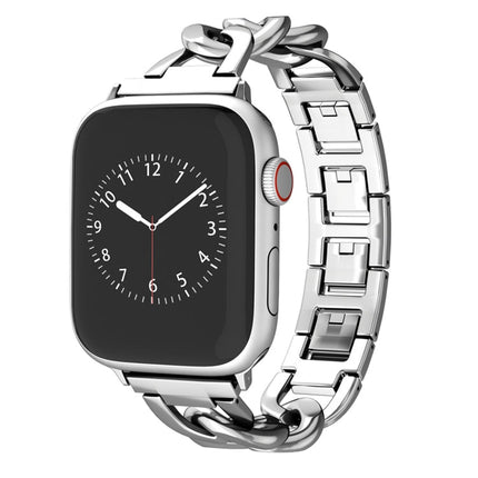 Quick-Release Metal Chain Watch Band, For Apple Watch SE 2022 44mm, For Apple Watch Series 7 41mm, For Apple Watch Series 7 45mm, For Apple Watch Series 6 40mm, For Apple Watch Series 6 44mm, For Apple Watch Series 5 44mm, For Apple Watch Series 5 40mm... - DealBuddy