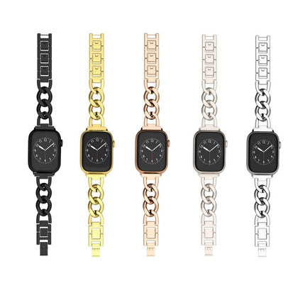 Quick-Release Metal Chain Watch Band, For Apple Watch SE 2022 44mm, For Apple Watch Series 7 41mm, For Apple Watch Series 7 45mm, For Apple Watch Series 6 40mm, For Apple Watch Series 6 44mm, For Apple Watch Series 5 44mm, For Apple Watch Series 5 40mm... - DealBuddy