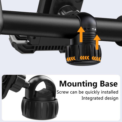 QX - 25A Motorcycle Bicycle Handlebar Phone Mount 360 Rotation Shockproof Navigation Holder - DealBuddy