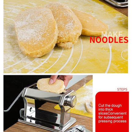 QZ150 Household Kitchen Integrated Stainless Steel Manual Pressing Machine Pasta Machine - DealBuddy