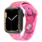 Rainbow Raindrops Silicone Watch Band, For Apple Watch SE 40mm, For Apple Watch SE 44mm, For Apple Watch 6 40mm, For Apple Watch 6 44mm - DealBuddy