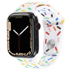 Rainbow Raindrops Silicone Watch Band, For Apple Watch SE 40mm, For Apple Watch SE 44mm, For Apple Watch 6 40mm, For Apple Watch 6 44mm - DealBuddy