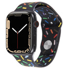 Rainbow Raindrops Silicone Watch Band, For Apple Watch SE 40mm, For Apple Watch SE 44mm, For Apple Watch 6 40mm, For Apple Watch 6 44mm - DealBuddy