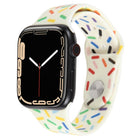 Rainbow Raindrops Silicone Watch Band, For Apple Watch SE 40mm, For Apple Watch SE 44mm, For Apple Watch 6 40mm, For Apple Watch 6 44mm - DealBuddy