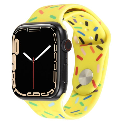 Rainbow Raindrops Silicone Watch Band, For Apple Watch SE 40mm, For Apple Watch SE 44mm, For Apple Watch 6 40mm, For Apple Watch 6 44mm - DealBuddy