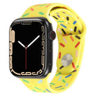 Rainbow Raindrops Silicone Watch Band, For Apple Watch SE 40mm, For Apple Watch SE 44mm, For Apple Watch 6 40mm, For Apple Watch 6 44mm - DealBuddy