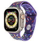 Rainbow Raindrops Silicone Watch Band, For Apple Watch Ultra 49mm, For Apple Watch SE 2023 44mm, For Apple Watch 8 41mm, For Apple Watch SE 2023 40mm - DealBuddy