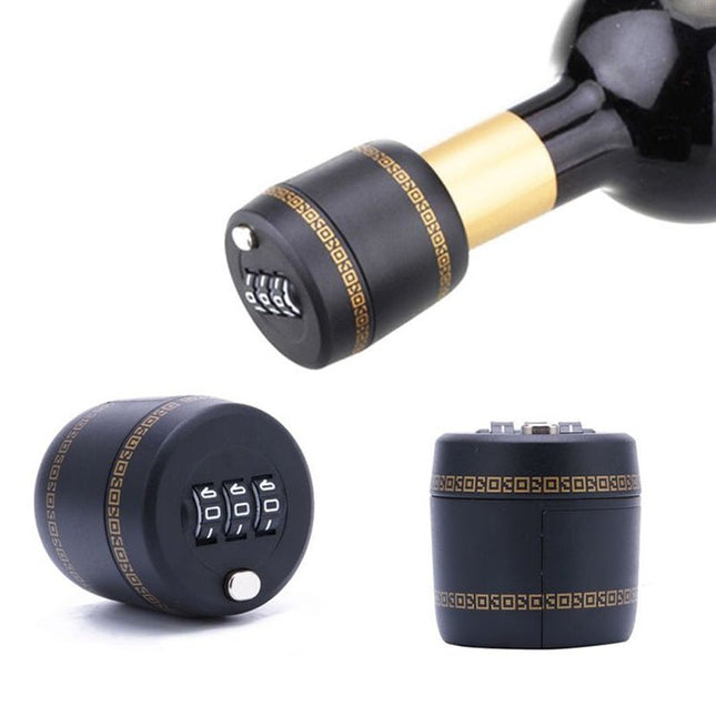 Red Wine Bottle Code Lock Bottle Cap Lock - DealBuddy