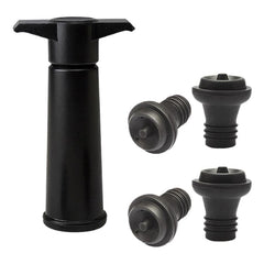 Red Wine Vacuum Pump Freshener Silicone Wine Stopper Set - DealBuddy