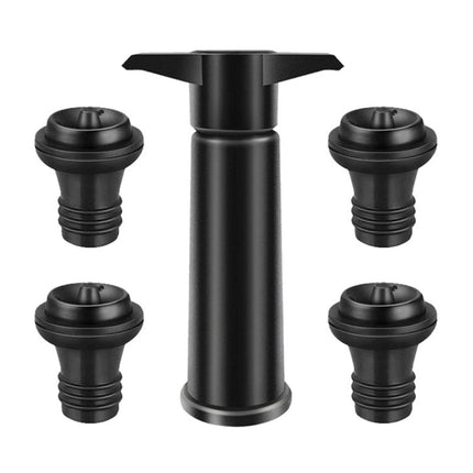 Red Wine Vacuum Pump Freshener Silicone Wine Stopper Set - DealBuddy