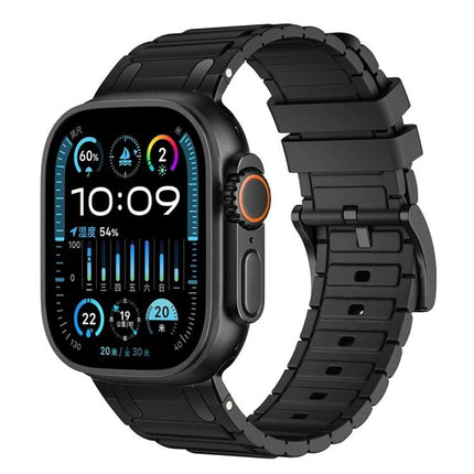Reinforced I - Shape Texture Silicone Watch Band, For Apple Watch 49mm / 46mm / 45mm / 44mm, For Apple Watch 42mm / 41mm / 40mm / 38mm - DealBuddy