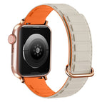 For Apple Watch Series 9 45mm / Rose Buckle Starlight Orange