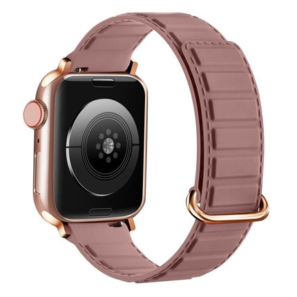 Reverse Buckle Magnetic Silicone Watch Band, For Apple Watch Series 10 46mm, For Apple Watch Series 10 42mm, For Apple Watch SE 2023 44mm - DealBuddy