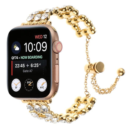 Rhinestone Metal Bracelet Watch Band, For Apple Watch SE 40mm, For Apple Watch SE 44mm, For Apple Watch Series 6 40mm, For Apple Watch Series 6 44mm, For Apple Watch Series 5 44mm, For Apple Watch Series 5 40mm, For Apple Watch Series 4 44mm           ... - DealBuddy