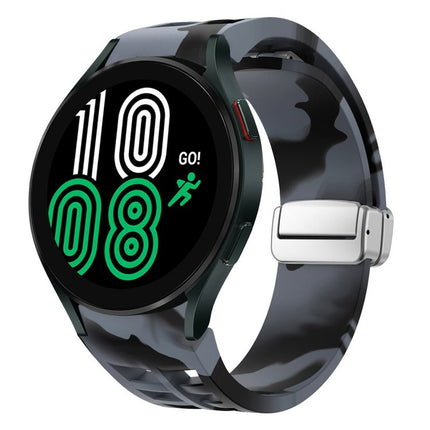 Richard Magnetic Folding Silver Buckle Silicone Watch Band, For Samsung Galaxy Watch 6 40 / 44mm, For Samsung Galaxy Watch 5 40 / 44mm, For Samsung Galaxy Watch 4 40 / 44mm - DealBuddy