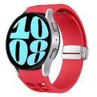 Richard Magnetic Folding Silver Buckle Silicone Watch Band, For Samsung Galaxy Watch 6 40 / 44mm, For Samsung Galaxy Watch 5 40 / 44mm, For Samsung Galaxy Watch 4 40 / 44mm - DealBuddy