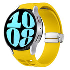 Richard Magnetic Folding Silver Buckle Silicone Watch Band, For Samsung Galaxy Watch 6 40 / 44mm, For Samsung Galaxy Watch 5 40 / 44mm, For Samsung Galaxy Watch 4 40 / 44mm - DealBuddy