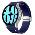 Richard Magnetic Folding Silver Buckle Silicone Watch Band, For Samsung Galaxy Watch 6 40 / 44mm, For Samsung Galaxy Watch 5 40 / 44mm, For Samsung Galaxy Watch 4 40 / 44mm - DealBuddy