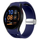 Richard Magnetic Folding Silver Buckle Silicone Watch Band, For Samsung Galaxy Watch FE 40mm, For Sansung Galaxy Watch 5 Pro Golf Edition, For Samsung Galaxy Watch 5 Golf Edition - DealBuddy