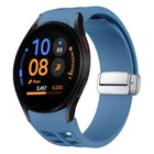 Richard Magnetic Folding Silver Buckle Silicone Watch Band, For Samsung Galaxy Watch FE 40mm, For Sansung Galaxy Watch 5 Pro Golf Edition, For Samsung Galaxy Watch 5 Golf Edition - DealBuddy