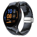 For Samsung Galaxy Watch FE 40mm / Black Gray Camouflage