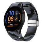 Richard Magnetic Folding Silver Buckle Silicone Watch Band, For Samsung Galaxy Watch FE 40mm, For Sansung Galaxy Watch 5 Pro Golf Edition, For Samsung Galaxy Watch 5 Golf Edition - DealBuddy
