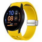 Richard Magnetic Folding Silver Buckle Silicone Watch Band, For Samsung Galaxy Watch FE 40mm, For Sansung Galaxy Watch 5 Pro Golf Edition, For Samsung Galaxy Watch 5 Golf Edition - DealBuddy