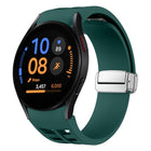 Richard Magnetic Folding Silver Buckle Silicone Watch Band, For Samsung Galaxy Watch FE 40mm, For Sansung Galaxy Watch 5 Pro Golf Edition, For Samsung Galaxy Watch 5 Golf Edition - DealBuddy