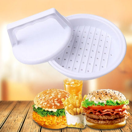 Round Shape Hamburger Press Food - Grade Plastic Hamburger Meat Beef Grill Burger Press Patty Maker Mold Mould Kitchen Tool - DealBuddy