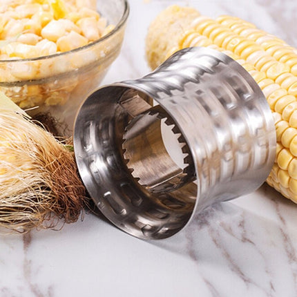 Round Shaped 304 Stainless Steel Household Corn Cutter Cob Corn Stripper Kitchen Tool - DealBuddy