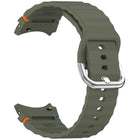 Samsung Galaxy Watch 7 Silicone Band – Wavy Grain, Silver Buckle (40/44mm) - DealBuddy
