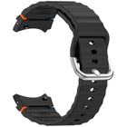 Samsung Galaxy Watch 7 Silicone Band – Wavy Grain, Silver Buckle (40/44mm) - DealBuddy