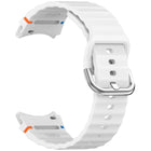 Samsung Galaxy Watch 7 Silicone Band – Wavy Grain, Silver Buckle (40/44mm) - DealBuddy