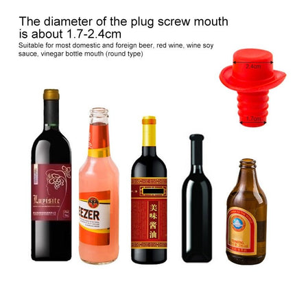 Silica Gel Top Hat Fresh Wine Corks Cruet Red Wine Stopper - DealBuddy