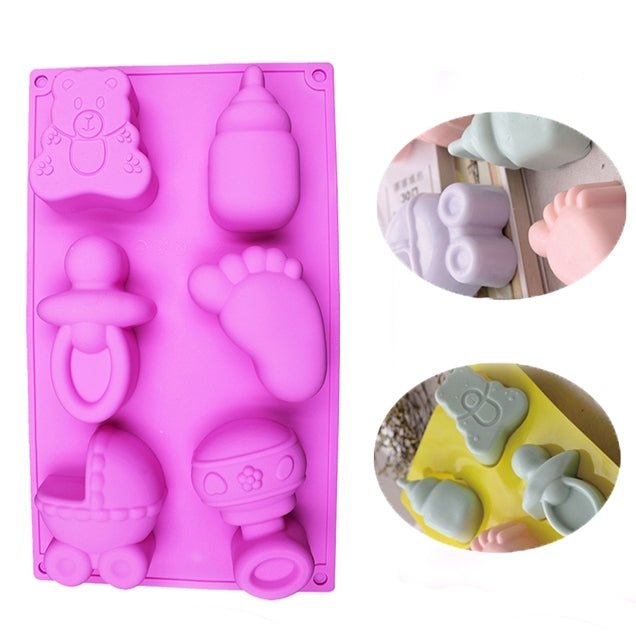 Silicone Baby Toys Shape Bakeware Mold Jelly Pudding Chocolate Cake Decoration, Random Color Delivery - DealBuddy