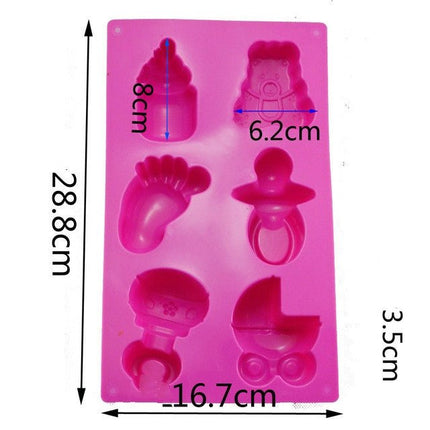 Silicone Baby Toys Shape Bakeware Mold Jelly Pudding Chocolate Cake Decoration, Random Color Delivery - DealBuddy